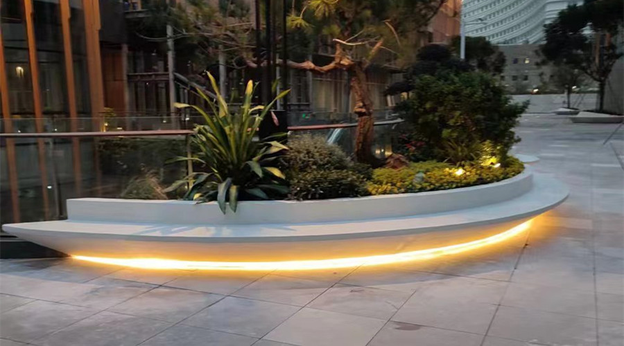 珠海博創總部大廈GRC坐凳項目 珠海博創總部大廈GRC坐凳項目