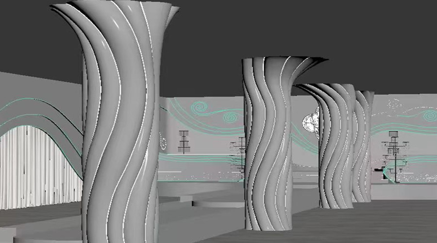 四川達(dá)州宏帆巴人廣場GRG麻花柱子造型項(xiàng)目 四川達(dá)州宏帆巴人廣場GRG麻花柱子造型項(xiàng)目