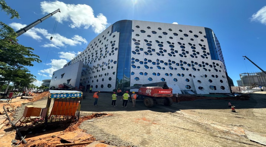 海南體育中心UHPC鏤空幕墻板工程 海南體育中心UHPC鏤空幕墻板工程