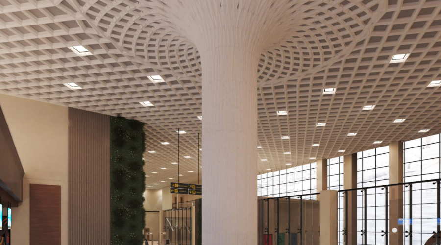 GRG鏤空吊頂與GRG柱子 GRG鏤空吊頂與GRG柱子